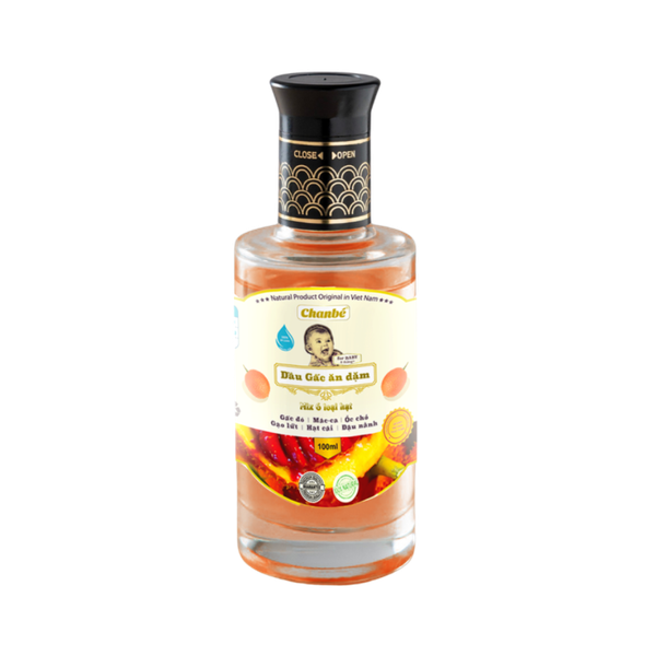 Dầu gấc mix 6 loại hạt ăn dặm Chan Bé 100ml