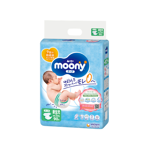 Tã Moony Xanh Dán NB-90 (< 5 kg)