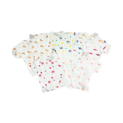 Áo ss tay ngắn cài chéo Taco thun lạnh (trơn, màu, họa tiết)