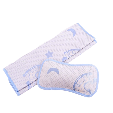 Chiếu lụa điều hòa kèm gối cho bé