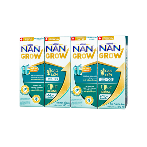 Sữa BPS Nan Grow 180ml cho bé trên 1 tuổi (bán theo lốc, thùng 6 lốc)