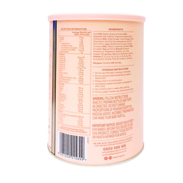 Sữa dê Baby Steps số 1 (900g) cho bé từ 0-6 tháng tuổi