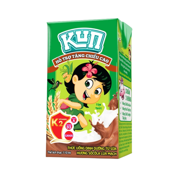 Sữa Kun Socola lúa mạch 110ml (lốc 4 hộp)