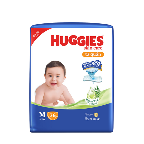 Tã Huggies Quần Skin care M-76 (6 - 11 Kg)