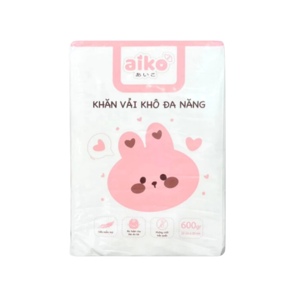 Khăn vải khô đa năng Aiko 600gr (có rãnh rút giấy tiện lợi)