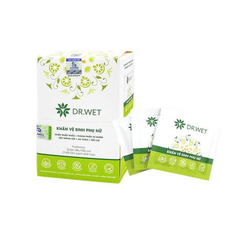 Khăn vệ sinh phụ nữ Dr. Wet (5 gói)