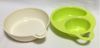 Set khay ăn 3 món Inox hình ô tô cho bé Royalcare màu xanh