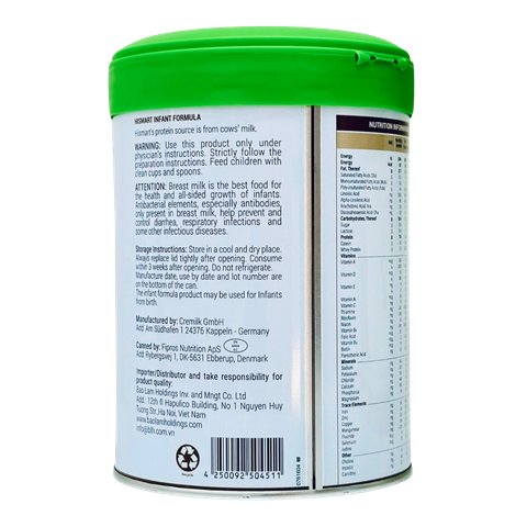 Sữa Hismart Germany Số 1 (800g) cho bé 0-6 tháng tuổi