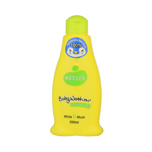Sữa tắm gội Wesser 2in1 200ml (xanh lá)