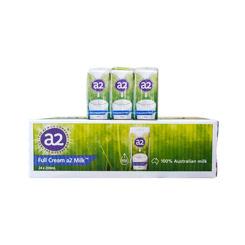 Sữa tươi a2 nguyên kem (200ml) (thùng 24 hộp, bán lẻ hộp)