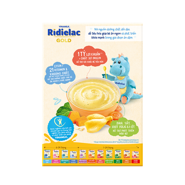 Bột ăn dặm Ridielac Gold gà rau củ 200g (7 - 24 tháng)