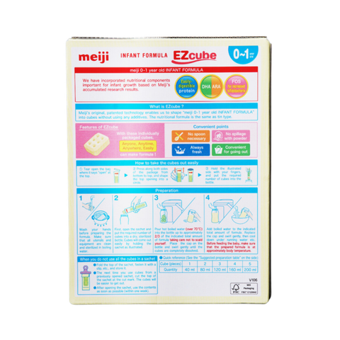 Sữa Meiji Thanh Nhập khẩu (0-1) cho bé từ 0-1 tuổi (hộp 20 thanh)