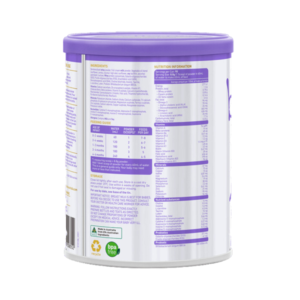 Sữa Bubs Supreme đạm A2 số 1 (800g) cho bé từ 0-6 tháng tuổi