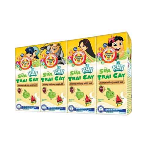 Sữa Kun trái cây hương trái cây 110ml (lốc 4 hộp)