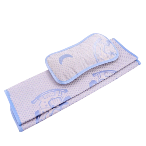 Chiếu lụa điều hòa kèm gối cho bé