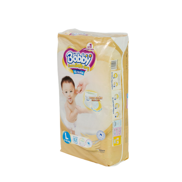 Tã Bobby Quần Extra Soft Dry L-52 (9 - 13 kg)
