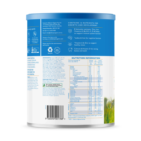 Sữa Bellamy's Organic đạm A1 số 3 (900g) cho bé 1-3 tuổi