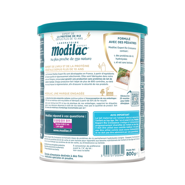 Sữa Modilac Expert Riz số 3 (800g) cho bé từ 12-36 tháng tuổi