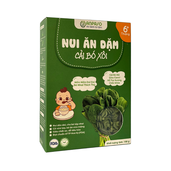 Nui ăn dặm cải bó xôi ANPASO 150g