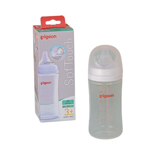 Bình sữa Pigeon PP Plus WN3 240ml trơn