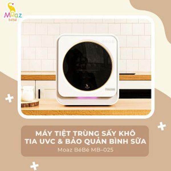 Máy tiệt trùng tia UV-C và bảo quản bình sữa Moaz Bebe MB-025