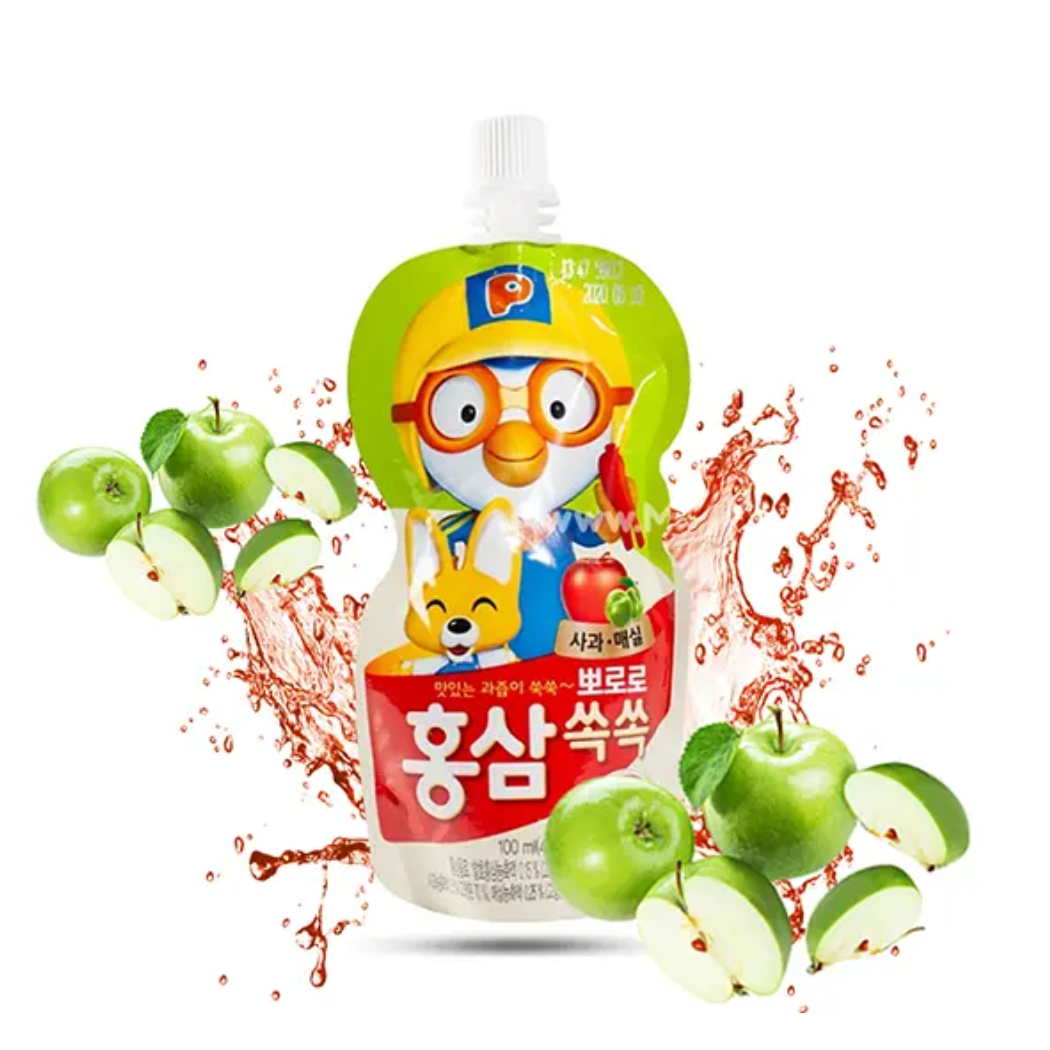 BÉ CẦM TÚI NƯỚC HỒNG SÂM PORORO IN HÌNH NHÂN VẬT HOẠT HÌNH DỄ THƯƠNG