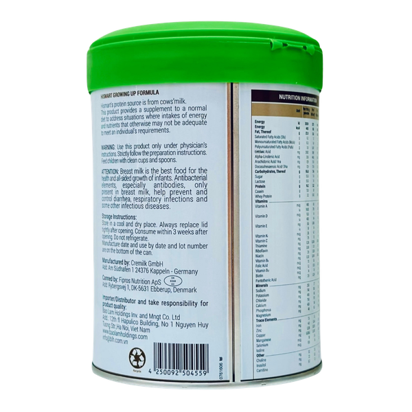 Sữa Hismart Germany Số 3 (800g) cho bé 12-36 tháng tuổi