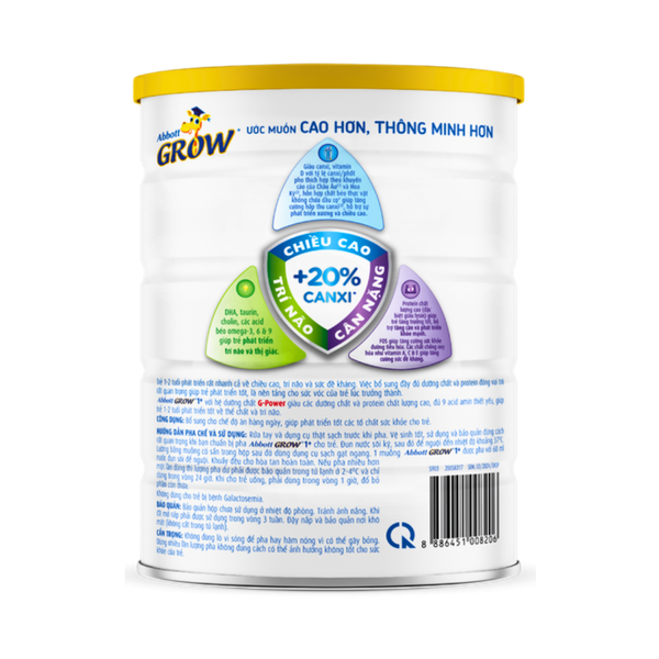 Sữa Abbott Grow 1+ (850g) cho trẻ 1-2 tuổi (tên cũ Abbott Grow 3)