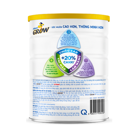 Sữa Abbott Grow 1+ (850g) cho trẻ 1-2 tuổi (tên cũ Abbott Grow 3)