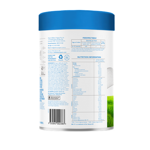 Sữa Bellamy’s Organic đạm A2 số 2 (800g) cho bé từ 6-12 tháng tuổi