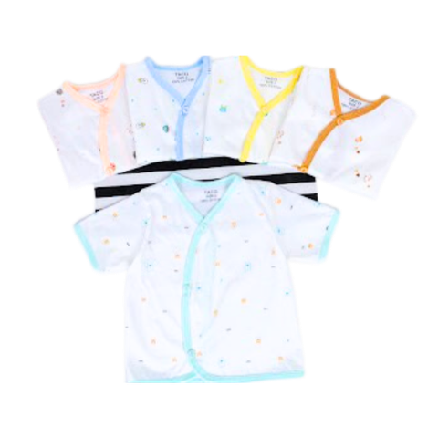 Áo sơ sinh tay ngắn cài chéo Taco (hoạ tiết)