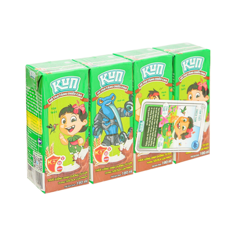 Sữa Kun Socola lúa mạch 180ml (lốc 4 hộp)
