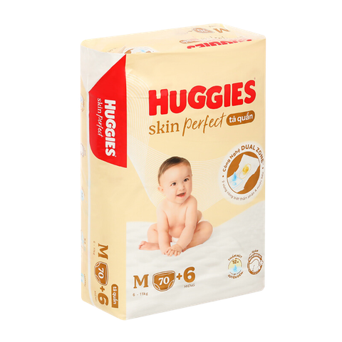 Tã Huggies Quần Skin Perfect M-70+6 (6 - 11 Kg)