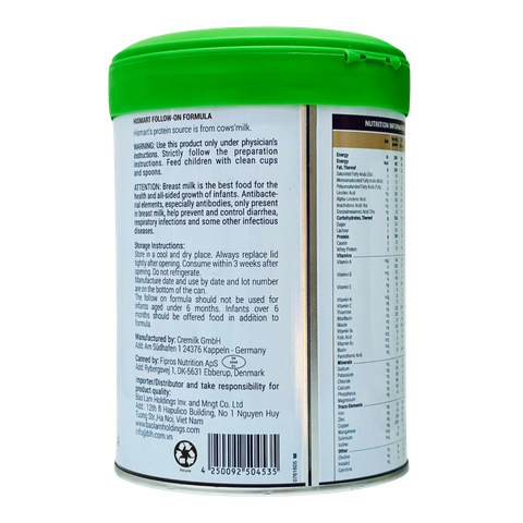 Sữa Hismart Germany Số 2 (800g) cho bé 6-12 tháng tuổi