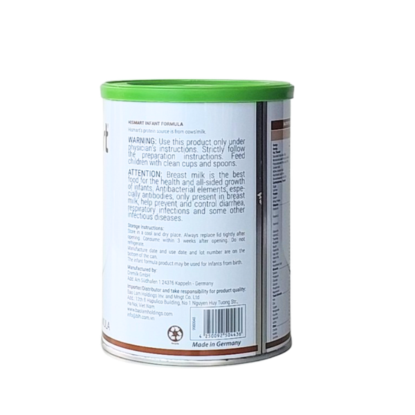 Sữa Hismart Germany Số 1 (400g) cho bé 0-6 tháng tuổi