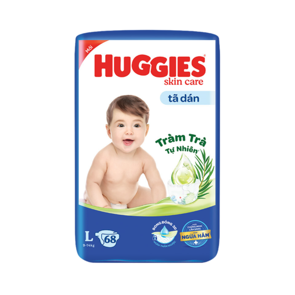 Tã Huggies Dán Skin care size L-68 (9 - 14 Kg)