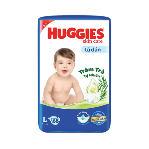 Tã Huggies Dán Skin care size L-68 (9 - 14 Kg)