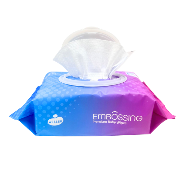 Khăn ướt cao cấp không mùi wesser 80 tờ (xanh hồng)