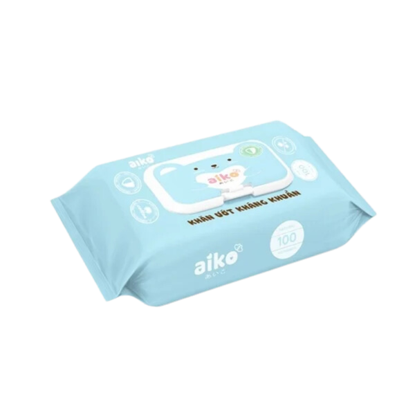 Khăn ướt kháng khuẩn Aiko 100 tờ