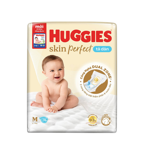 Tã Huggies Dán Skin Perfect M-76 (6-11 Kg)