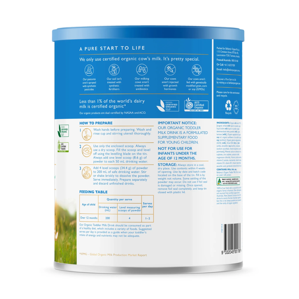 Sữa Bellamy's Organic đạm A1 số 3 (900g) cho bé 1-3 tuổi