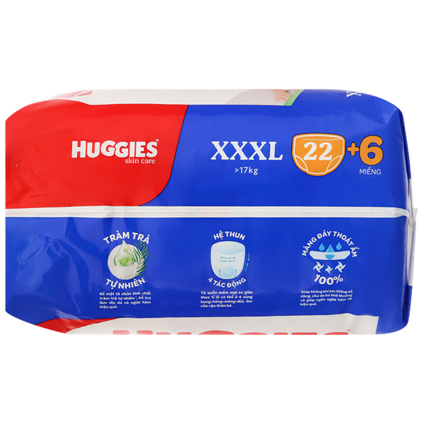 Tã Huggies Quần Skin care XXXL-22+6 (> 17 Kg)