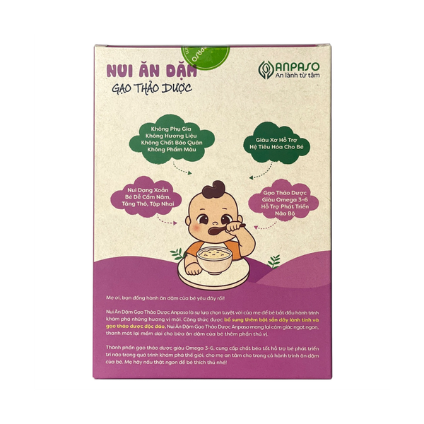 Nui ăn dặm gạo thảo dược ANPASO 150g