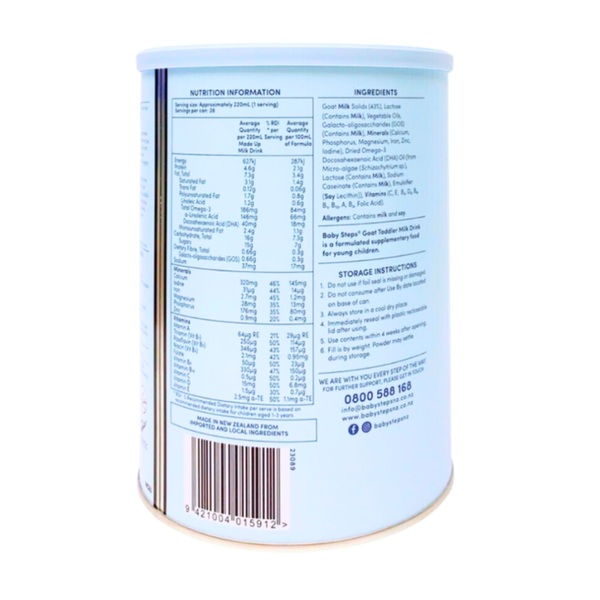 Sữa dê Baby Steps số 3 (900g) cho bé từ 12-36 tháng tuổi