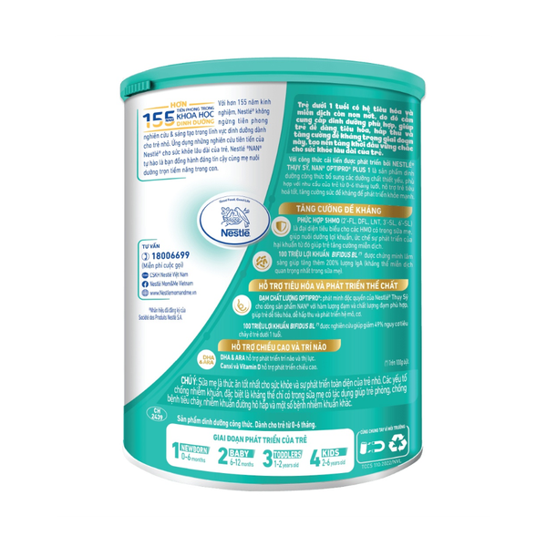 Sữa Nan Optipro Plus số 1 (800g) cho bé từ 0-6 tháng tuổi