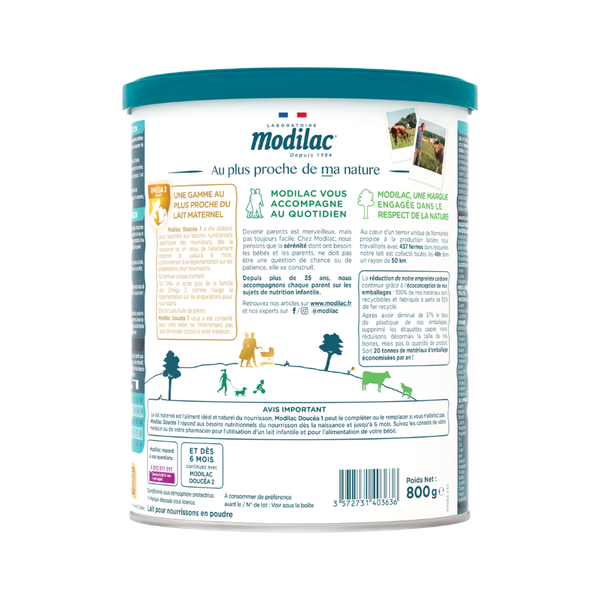Sữa Modilac Doucéa số 1 (800g) cho bé từ 0-6 tháng tuổi