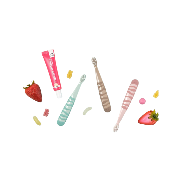 Bàn chải đánh răng trẻ em K-mom 12-36m (hồng)