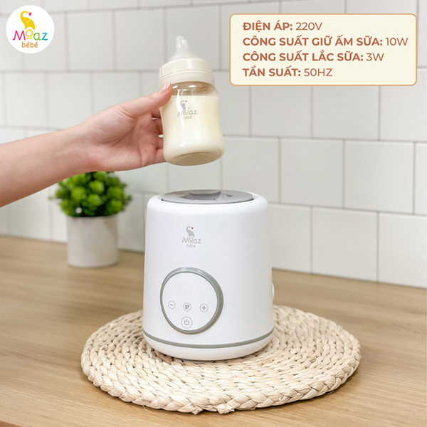 Máy lắc bình sữa và giữ ấm sữa tự động Moaz Bebe MB-079