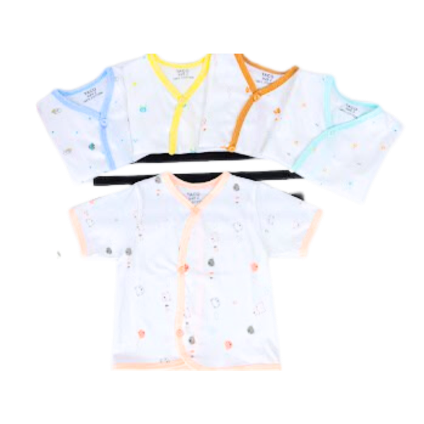 Áo sơ sinh tay ngắn cài chéo Taco (hoạ tiết)