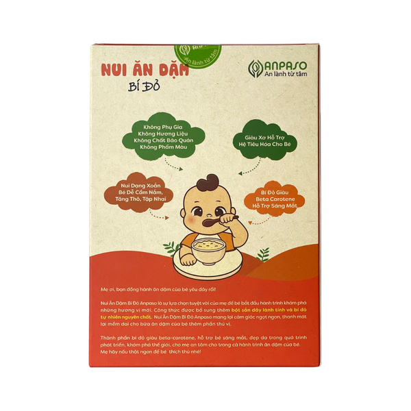 Nui ăn dặm bí đỏ ANPASO 150g